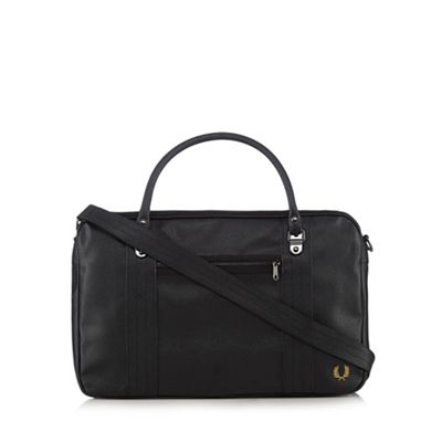 Fred Perry Black grained holdall bag